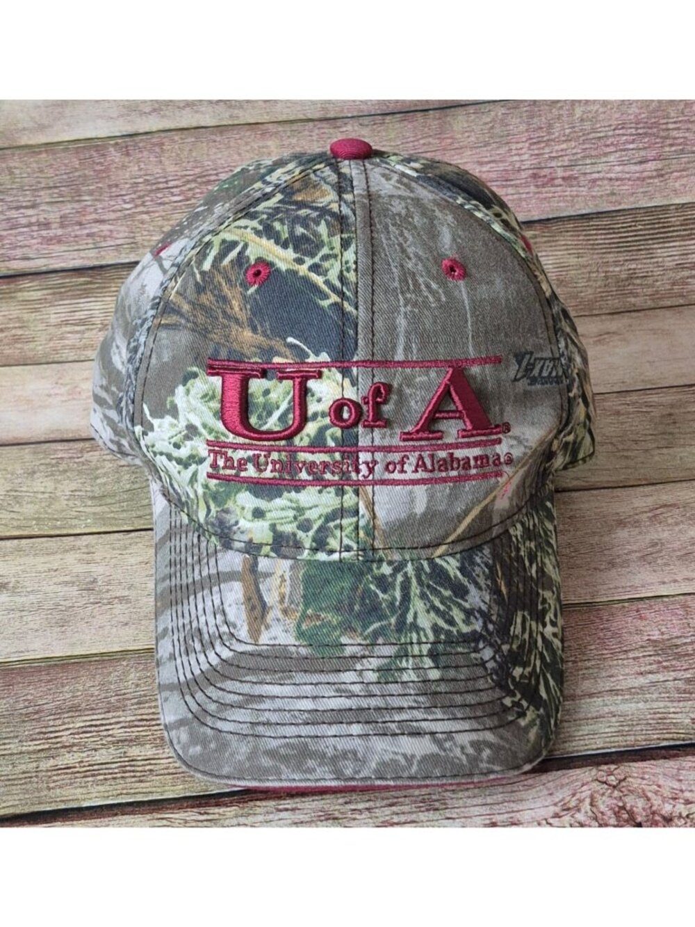 Alabama Crimson Tide Camo Back Adjustable Men’s Cap Hat The Game Split Bar